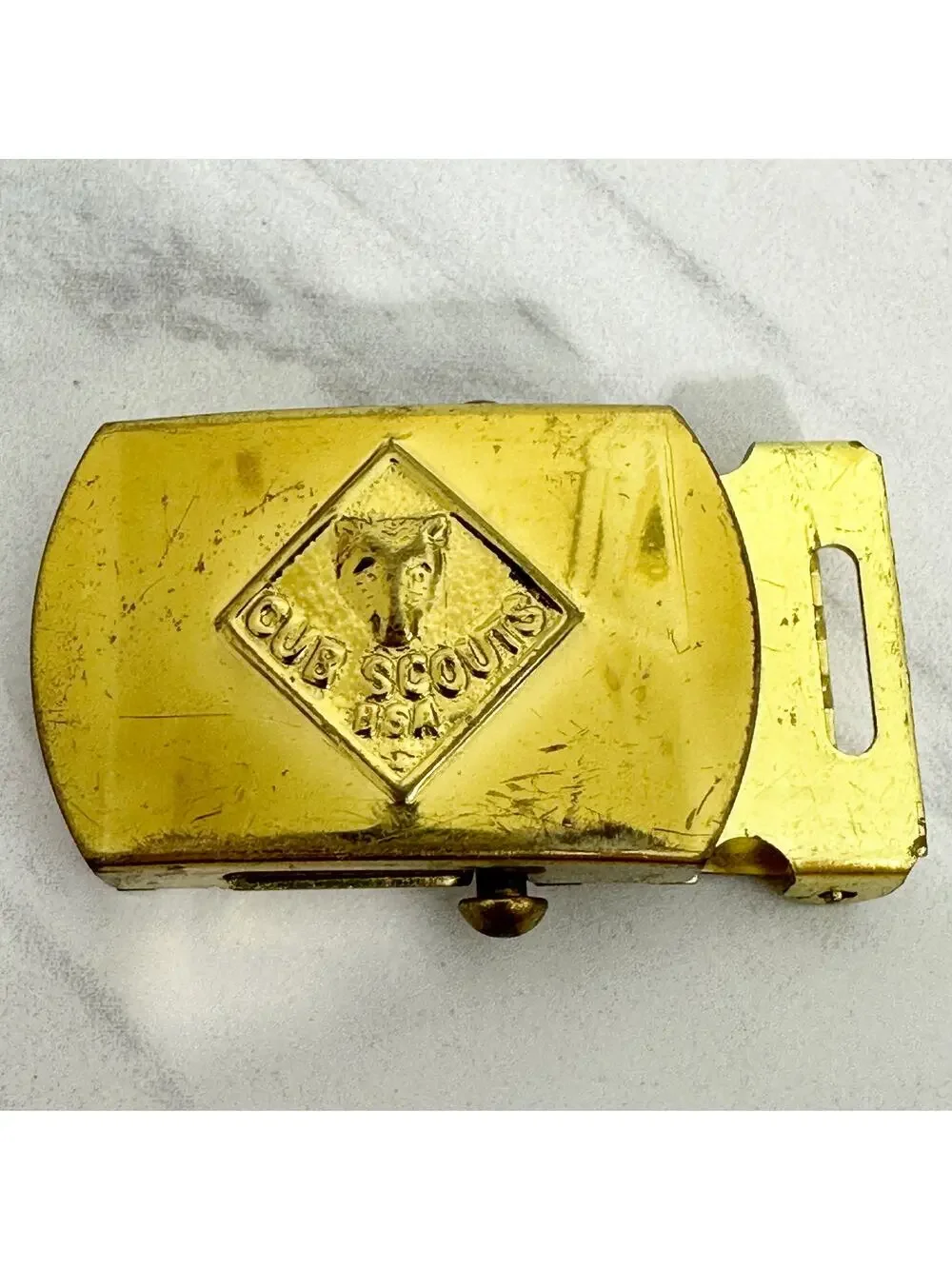 Cub Scouts BSA Solid Brass Web Belt Buckle